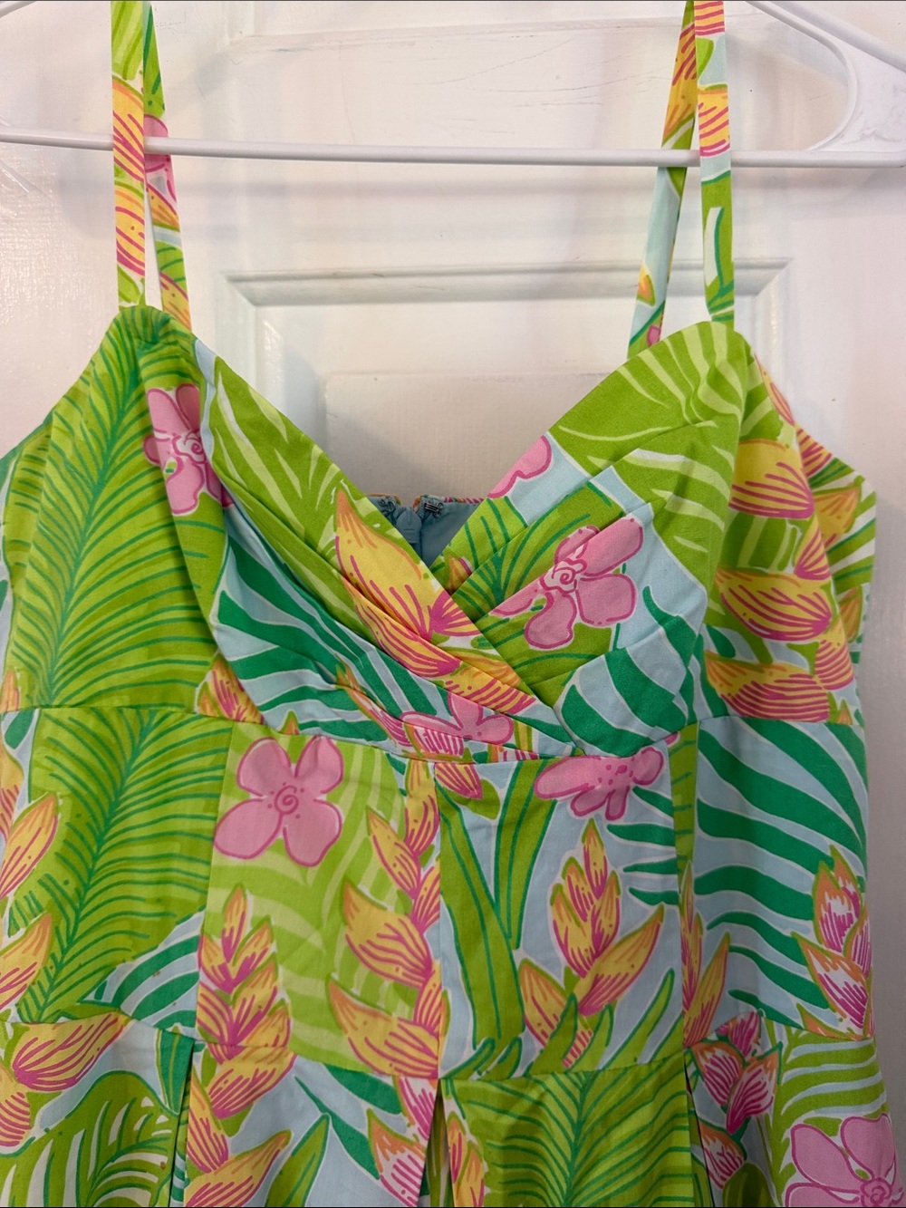 Vintage Lilly Pulitzer Botanical Garden Palm Fern Billie Dress Size 8 - Picture 4 of 8